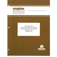 Service Manual 1969-84 IH Model 4150, 4150C, 4150G & 4150EG Carburetor