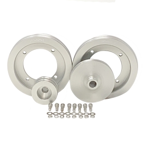 CPT Billet Aluminum Pulley Kit for 1971-80 Scout II, Terra, Traveler w/ Crank Hub, P/S