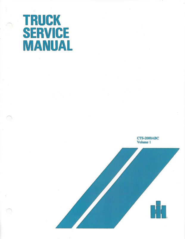 Service Manual for 1957-63 IH International Harvester A, B, C Truck & Travelall - 2 Volume Set
