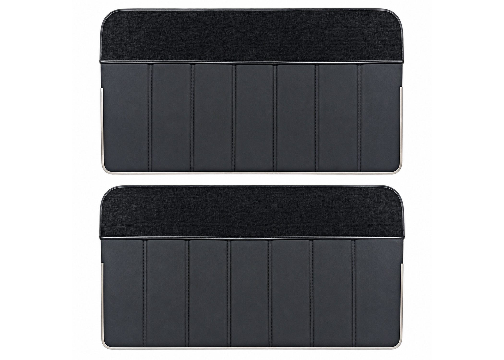 Dark Gray/Black Door Panel Set w/Trim for 1977-80 Scout II, Terra or Traveler Without Steel Panel