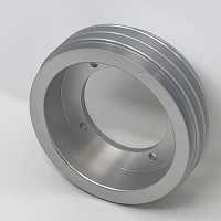 CPT Billet Aluminum Crankshaft Pulley with Four V Belt Grooves for IH Engine