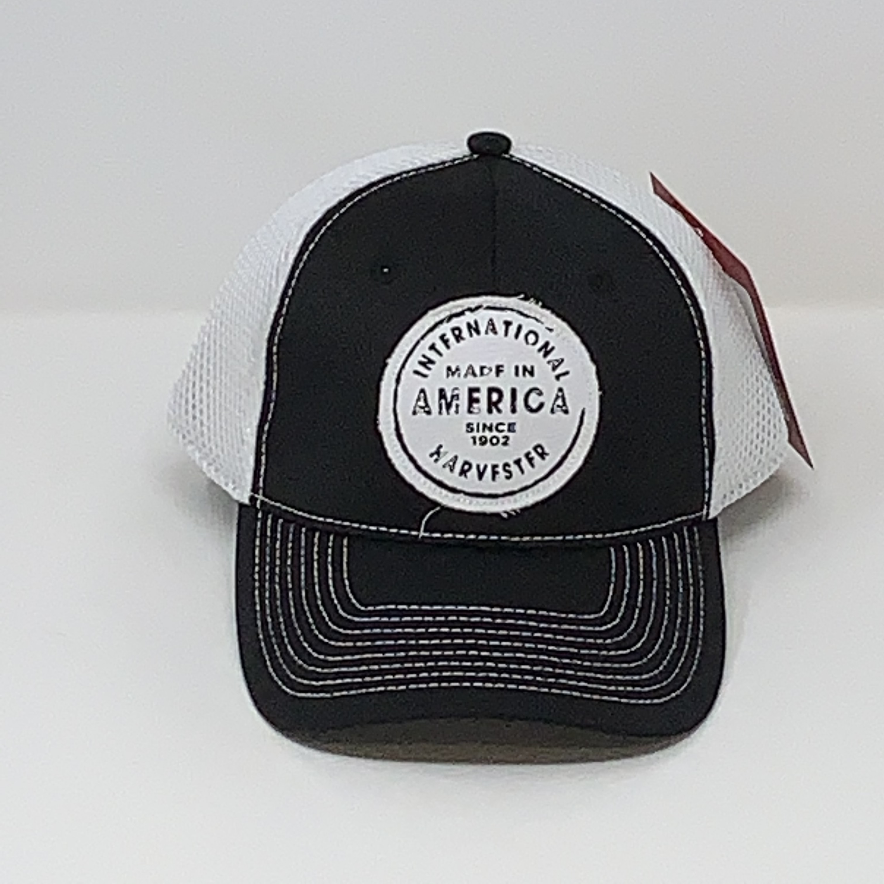 Men's IH Black & White Two-Tone Flex Fit Trucker Cap with Patch - IH ...