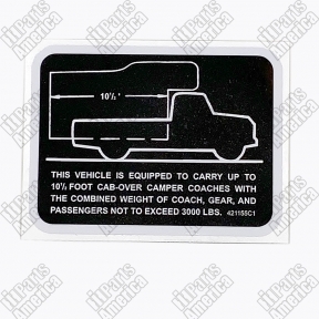 Slide-In Camper Decal for 1969-75 D Series Truck