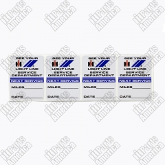 Next Service Decal - Miles & Date - Set of Four