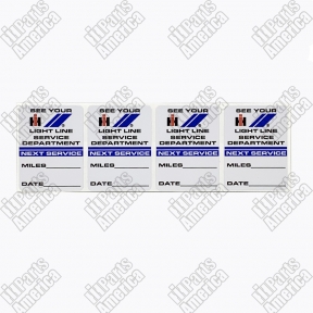 Next Service Decal - Miles & Date - Set of Four