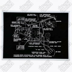 Vacuum Hose Decal for 1979 Scout II w/ 345, Thermoquad Carburetor and A/C