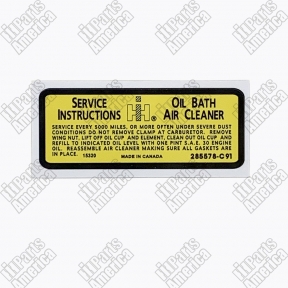 Oil Bath Air Cleaner Decal for Scout 800 & Others