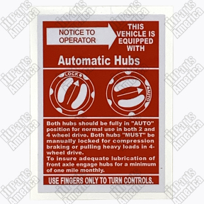 Automatic Hubs Red Decal for Scout II, Terra or Traveler