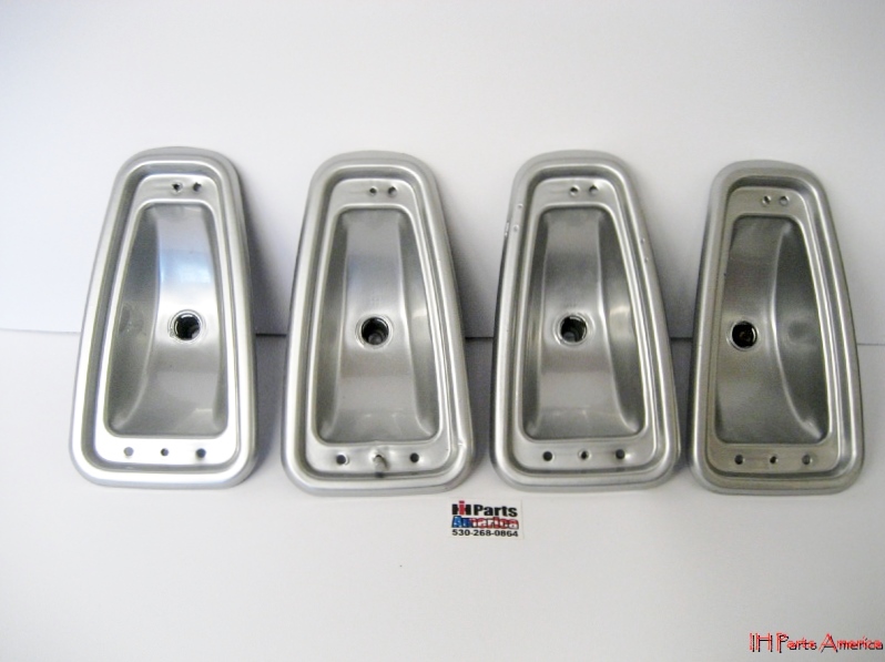 Silver Powdercoated Tail & Back-up Light Tail Housing Set for 1969-75 Travelall