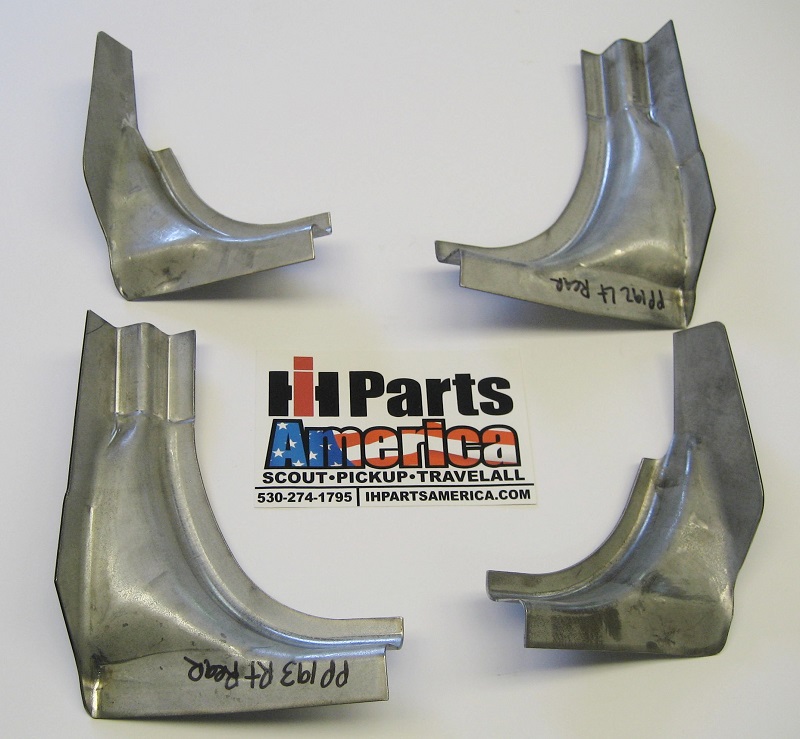 Steel Front Rocker Panel Corner Door Post Braces "Dog Legs"for Scout II, Terra & Traveler