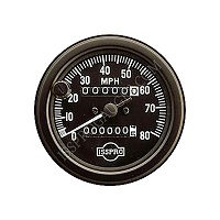 Isspro 3 3/8" Speedometer 80MPH w/ Tripodometer
