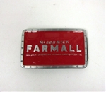 Red Rectangular McCormick Farmall Belt Buckle