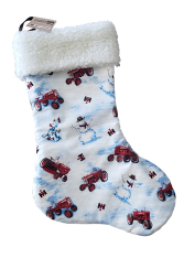 Farmall Tractor & Snowman Toss Christmas Stocking