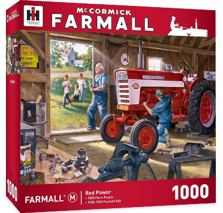 Cabover Farm Tractor Red Farmall NEW Wood Toy Puzzle Scroll Saw 