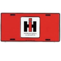 License Plate - IH Red & Black