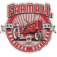 Farmall American Heritage Die-Cut Embossed Tin Sign