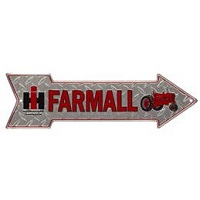 Farmall Arrow Diamond Embossed Tin Sign