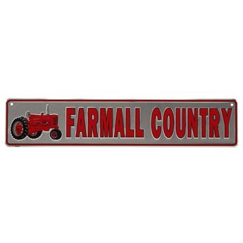 Farmall Country Embossed Tin Street Sign