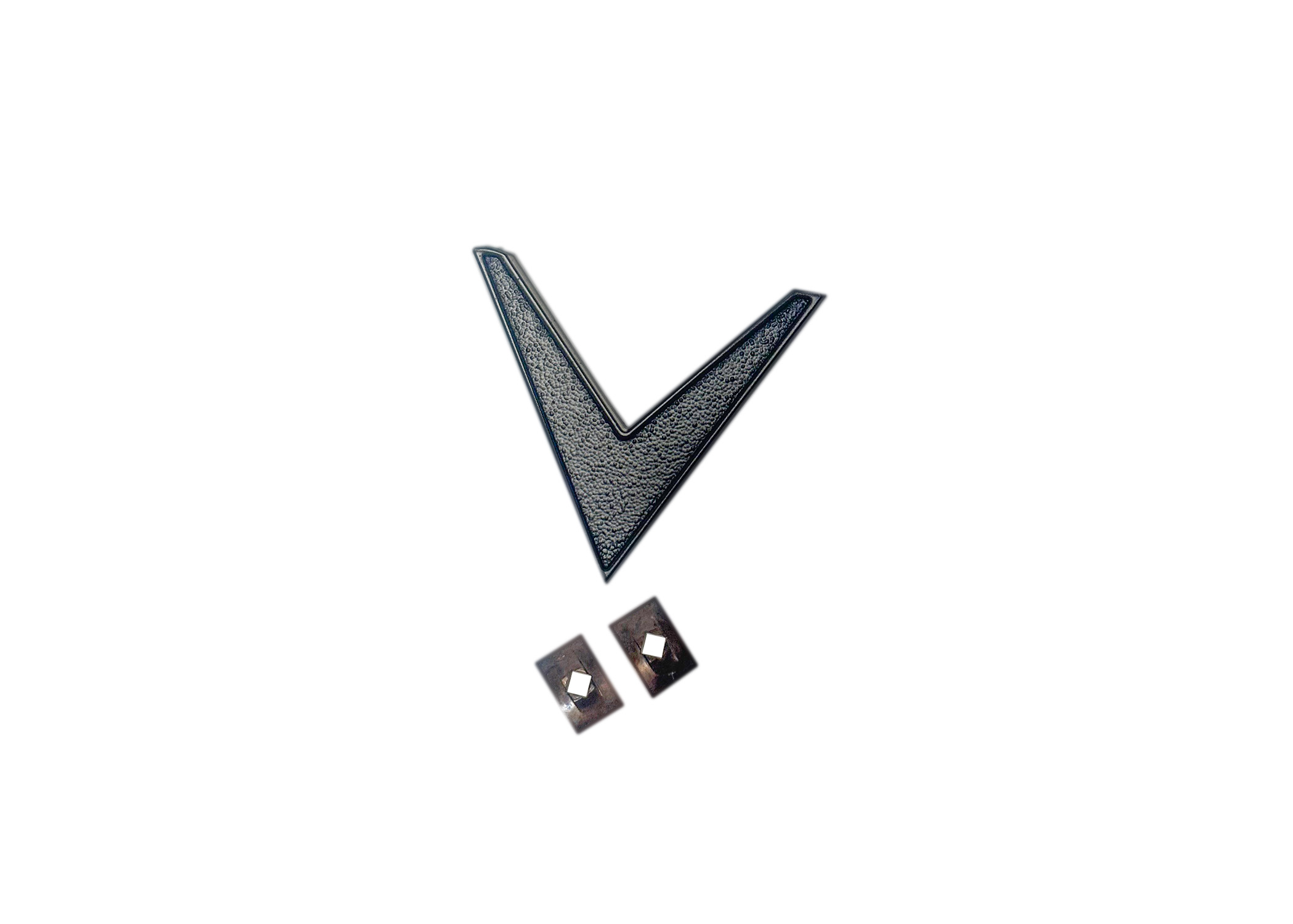 Replacement Satin Black "V" Emblem for 1966-71 Scout 800 A/B