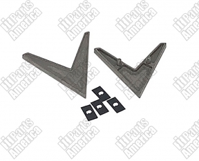 Aluminum V Emblem Set for 1966-71 Scout 800, 800A, 800B