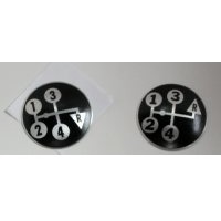 Transmission or Transfer Case Shifter Knob Decals for Scout, IH Pickup or Travelall