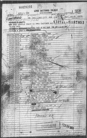 ticket sheet