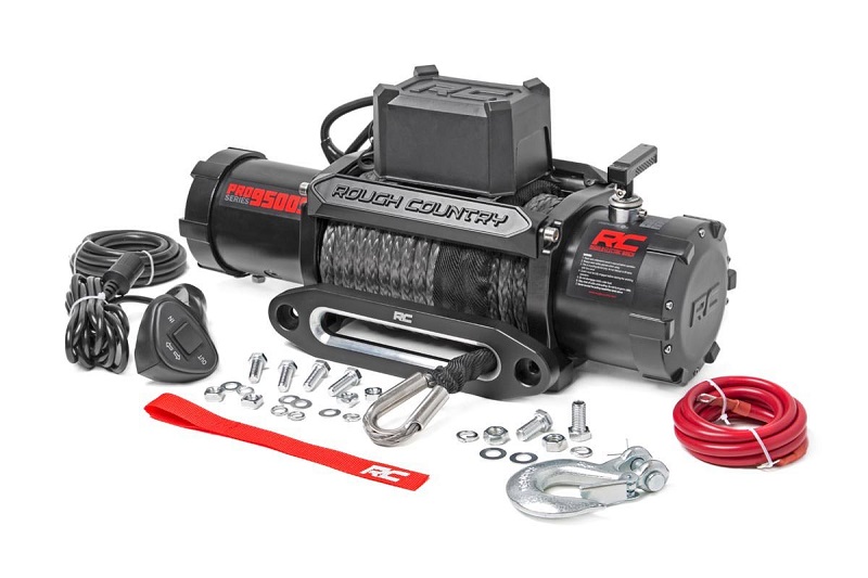 Rough Country 9500LB Pro Series Electric Winch with Synthetic Rope